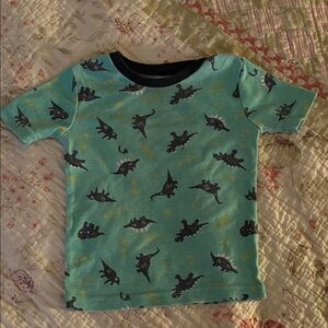 Dinosaur Print Kids Shirt - Green